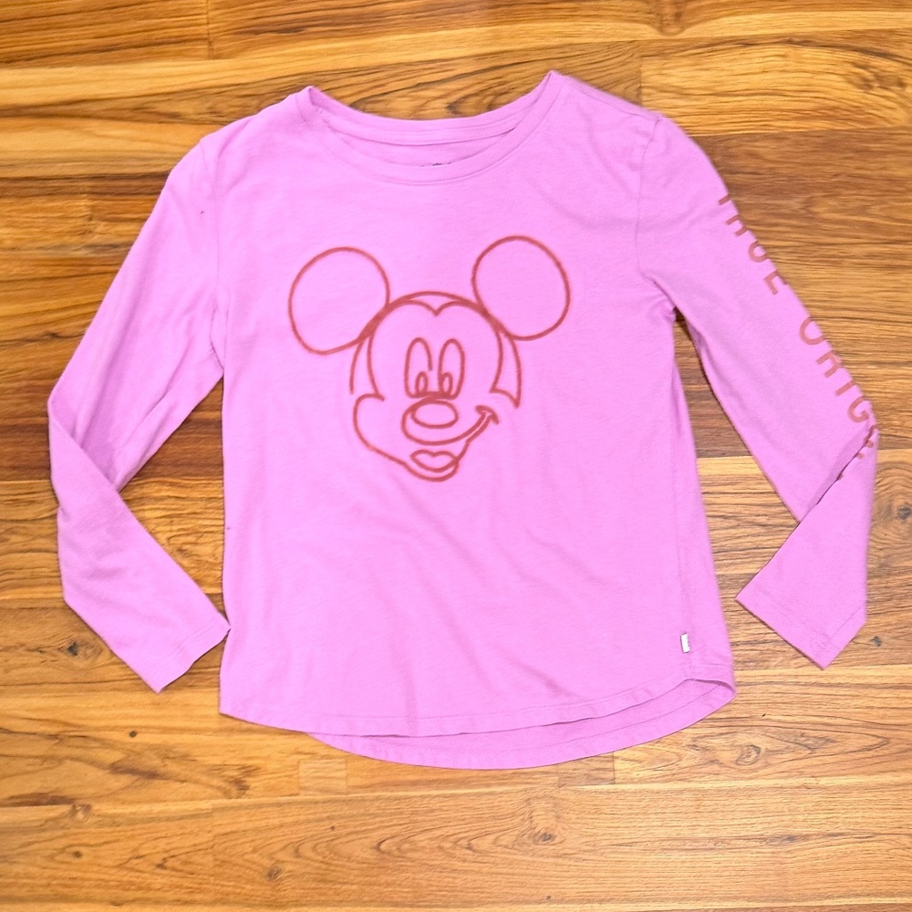 Gap x Disney Mickey Mouse Long Sleeve Tee - Size Medium